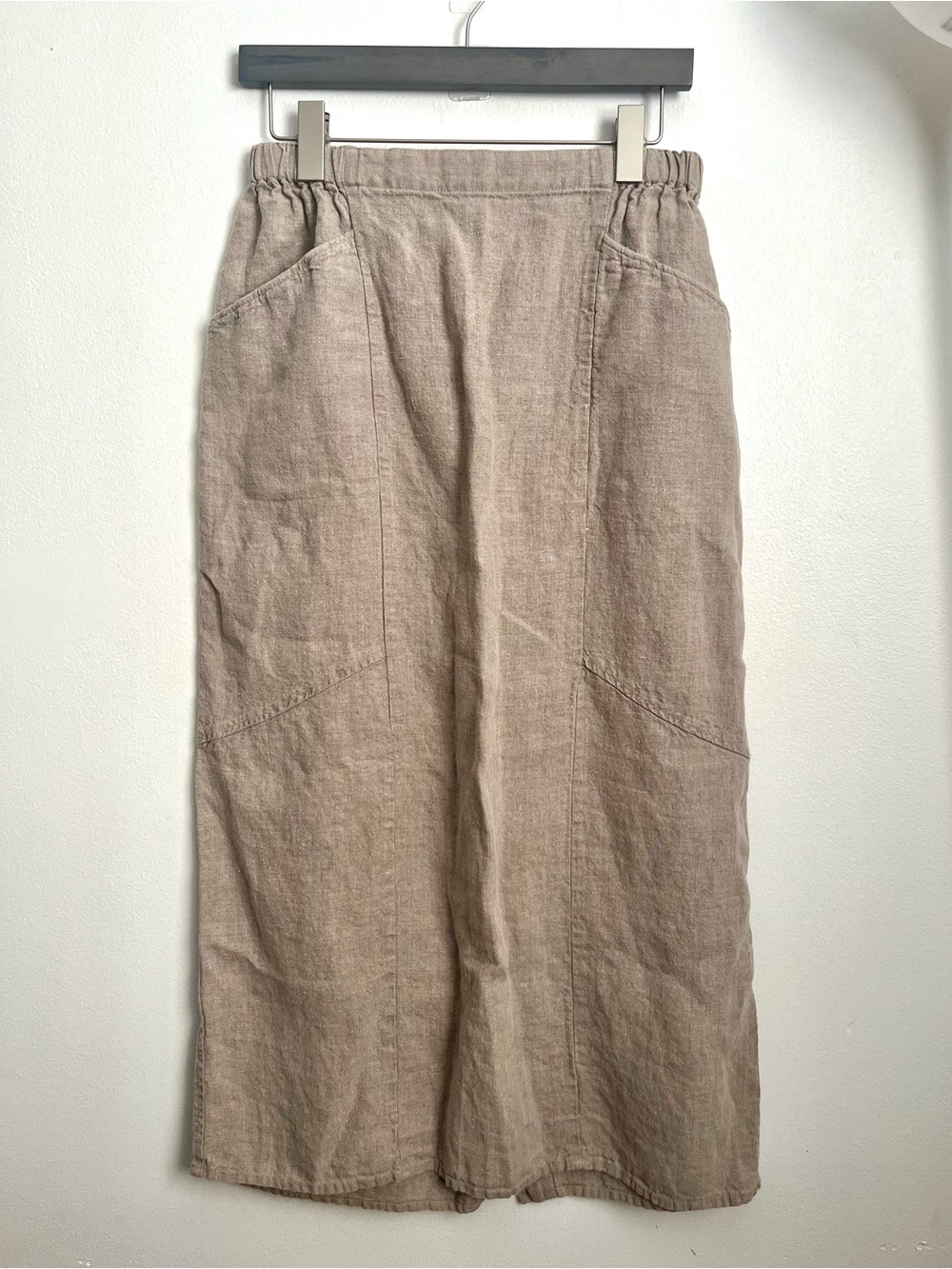 Flax Linen Skirt Neutral-Toned Linen Minimalist